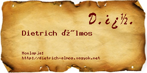 Dietrich Álmos névjegykártya